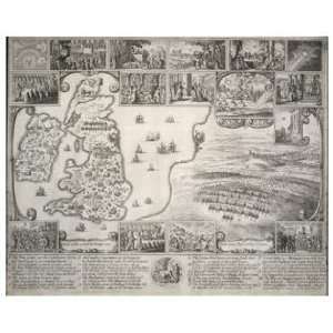  Wenceslaus Hollar   Map of England & view of Prague: Home & Kitchen