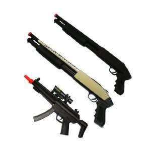   Spring Powered Airsoft Shotguns MP5 with LED lights
