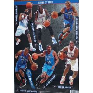  Oklahoma City Thunder Fathead 2012 NBA Team Set   Durant, Westbrook 