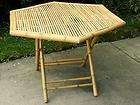 Vintage Hollwood Regency Bamboo Folding Card Table Game Outdoor