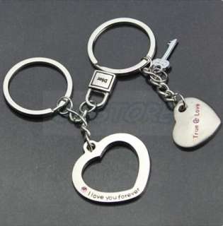 SweetyTrue Love Heart Keychain Key Chain New Gift Couple Keyring 