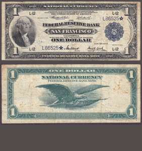 Fr. 743* 1918 $1 San Fran.FRBN Star Ser. # L86525* VF  