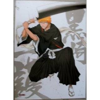 Anime Bleach Ichigo with Large Sword Glossy Laminated Poster #4484