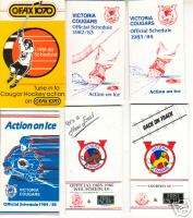 1983 84 Victoria Cougars Junior Hockey Schedule WHL  