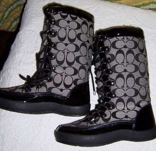 Coach Ladies Snow Boots *Peggy 6B* Black ** NEW**  