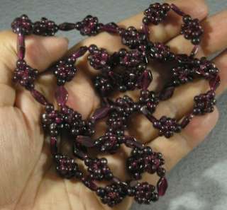 Berry Diamond Garnet Weave Braided Rope Necklace 27  