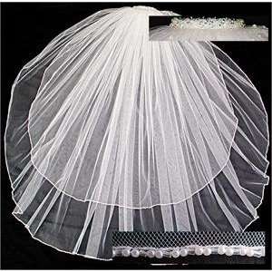   Tanday #7800 Ivory Double Layer Bridal Wedding Veil 