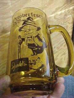 RARE Fanels Elf Octoberfest amber glass beer mug 78  