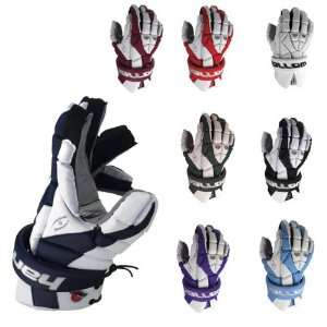  Harrow Torrent Mens Lacrosse Glove, 13.5, Black Leather 