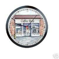 Coffee Shop Greenwich Village NY Sign Wall Clock #189  