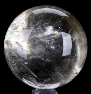 88mm Natural Iceland Spar Stone Sphere, Ball Carving #9920  