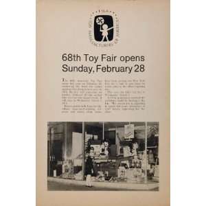   Toy Fair Show New York City   Original Print Ad