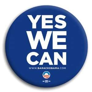   Obama Yes We Can Blue Campaign Button   Pin 