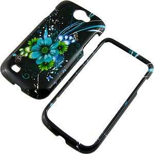  Blue Green Flowers Protector Case for Samsung Exhibit II 