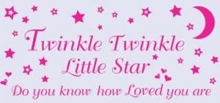 Twinkle Twinkle Little Star Nursery Rhyme Wall Sticker  