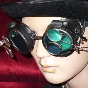   Goggles Glasses pewter green magnifying lens 2x: Everything Else