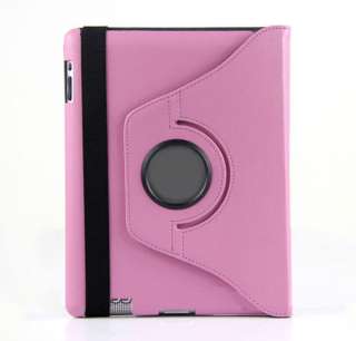   Smart Cover Leather Case With Rotating Stand For Apple iPad 2  