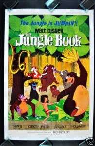 THE JUNGLE BOOK * 1SH ORIG MOVIE POSTER 1967 DISNEY  