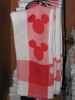 DISNEY MICKEY MOUSE BODY PARTS RED KITCHEN DISH TOWEL  