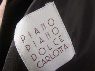 PIANO PIANO DOLCE CARLOTTA Brown Velvet Blazer Sz 40  