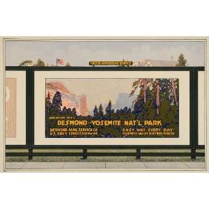  1917 Desmond Service Yosemite National Park Billboard 
