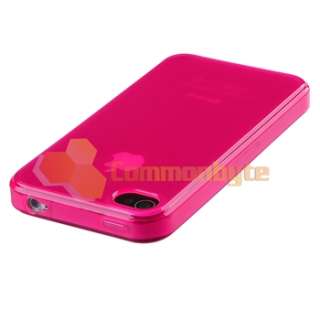 for iPhone 4 4S 4GS S 4G 16/32/64GB G PINK CASE+CABLE+PRIVACY FILM+AC 