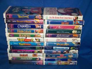 24 Disney VHS: Snow White, Toy Story, Fantasia, Mary Poppins, and More 