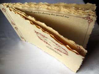 Personalised Wedding Guest Book Gift Handmade Paper Vintage Elegant 