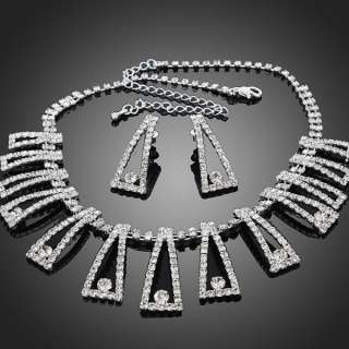   Fashion BIB necklace stud earrings set WGP Swarovski Crystals  