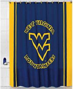 NEW West Virginia Mountaineers Fabric Shower Curtain BV  
