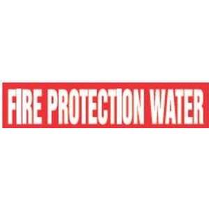 FIRE PROTECTION WATER   Cling Tite Pipe Markers   outside diameter 3 1 