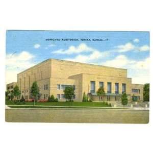 Municipal Auditorium Postcard Topeka Kansas