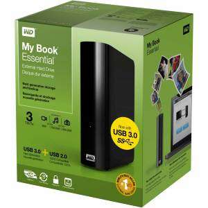 Western Digital My Book 3TB External Hard Drive Storage WDBACW0030HBK 