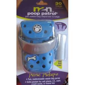  Purse Pickup poop patrol pet waste bag dispenser & bags: Pet Supplies