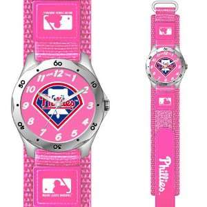 MLB Philadelphia Phillies Pink Girls Watch:  Sports 