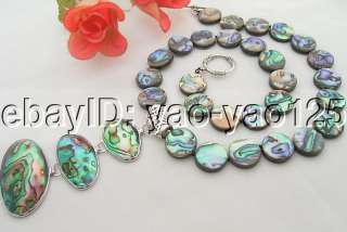 Charming! Paua Abalone Shell&Pendant Necklace  