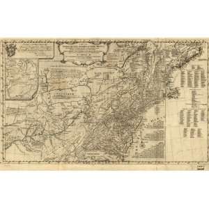  1775 Map the middle British colonies in North America 