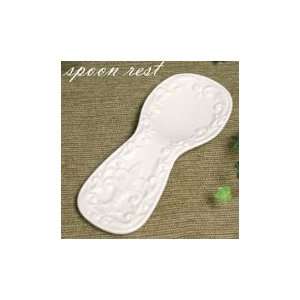  Cream Colored Spoon Rest: Kitchen & Dining