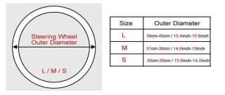 Note Pls note the size of the steering wheel outer diameter, this is 