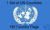 United Nations member set 3x5 flags international UN  