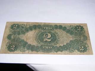 1917 United States Legal Tender Large Note $2 two Dollars USA 2897 