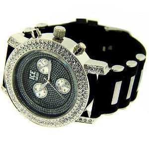  New Mens silver plated Iced out bling wrist watch Jewelry