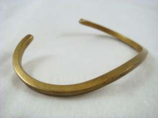   Thin Cuffed Modern Abstract Design Bracelet Signed Size 7 7.5  