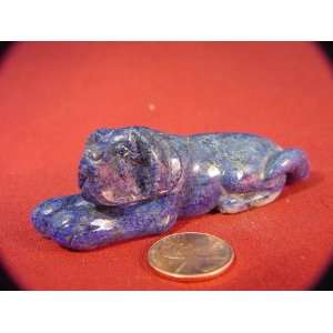  Lapis Lazuli Bloodhound Dog Stone Carving Lapidary 