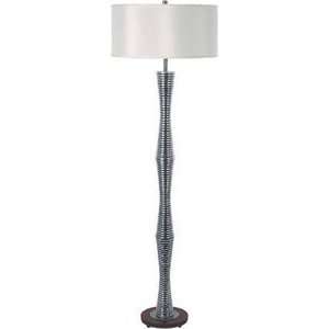 Mack Floor Lamp   63 with Walnut Wood Base and 20x20x9 File Satin 