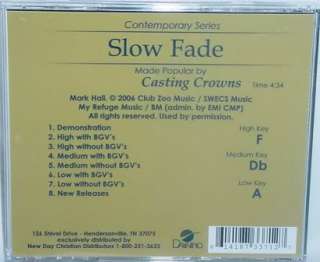 Casting Crowns Slow Fade NEW Christian Accompaniment CD  