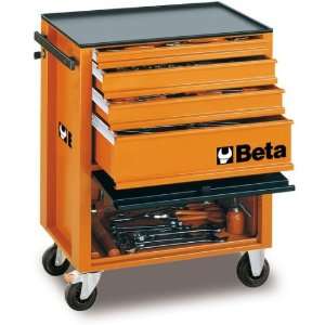 Beta CX24 O Mobile Roller Cab with Four Drawers, Orange:  