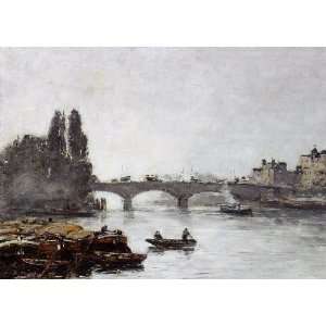   the Pont Corneille Fog Effect, By Boudin Eugène 