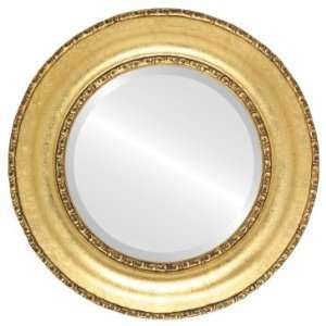 Somerset Circle in Gold Leaf Mirror and Frame 