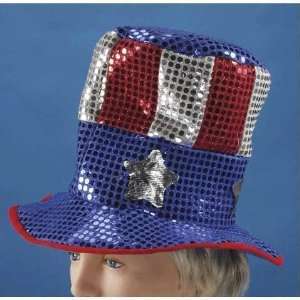  Patriotic   Top Hat / Usa / Sequined: Toys & Games